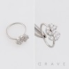CZ GEM PAVED DOLLAR SIGN 316L SURGICAL STEEL NOSE HOOP NOSE RING